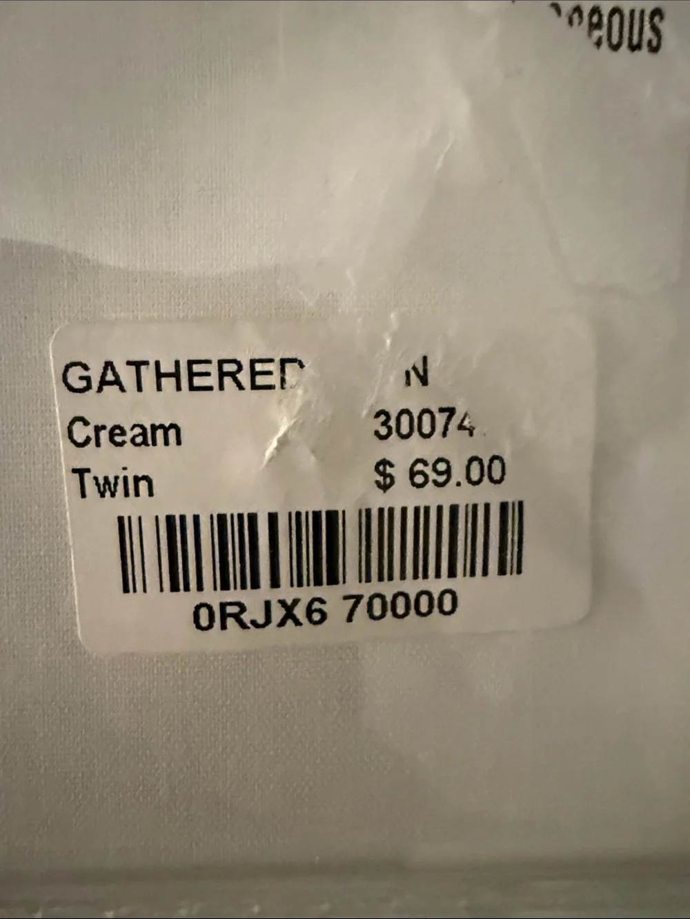 L.L. Bean Gathered Cotton Bed Skirt in Cream